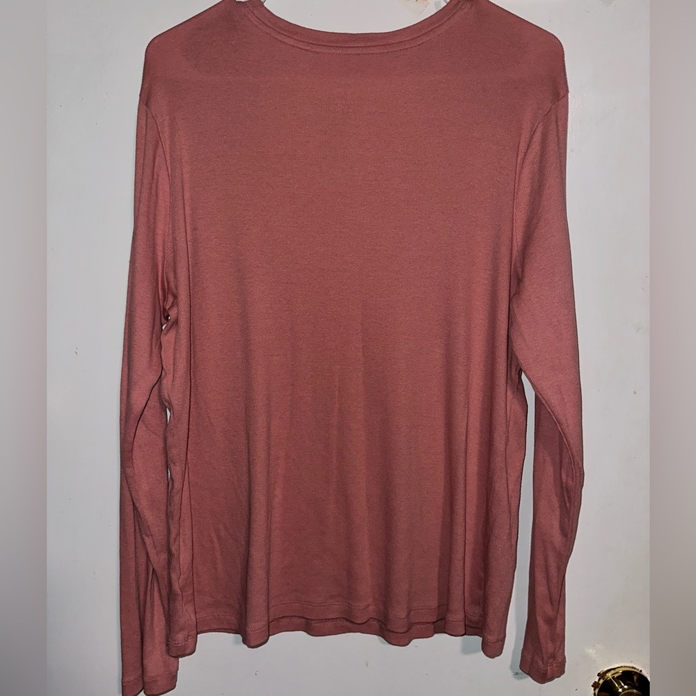 A New‎ Day Pink Ribbed Long Sleeve Top - Picture 2 of 7